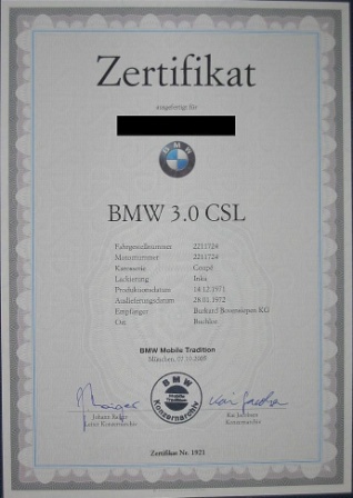 BMW 30 csl E9 2211724
